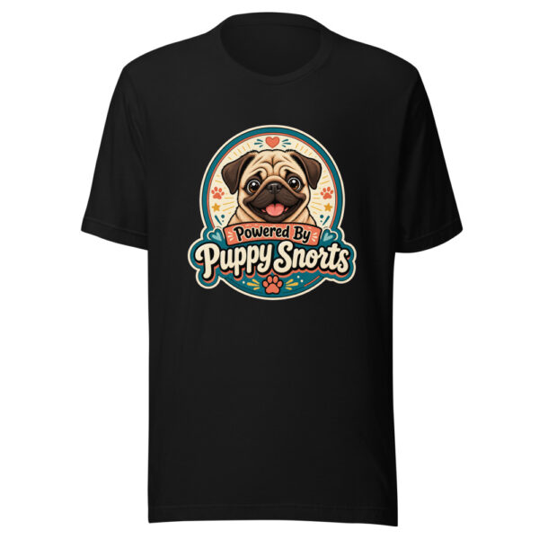 powered-by-puppy-snorts-evergreen-shirt-design-manual-powered-by-puppy-s-mockup-1 Powered By Puppy Snorts Graphic Tee