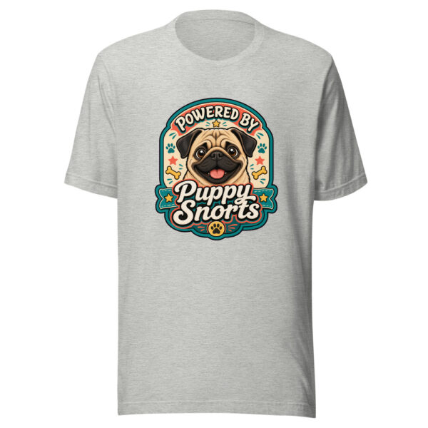 Powered By Puppy Snorts Graphic Tee mockup 6 Powered By Puppy Snorts Graphic Tee mockup 6