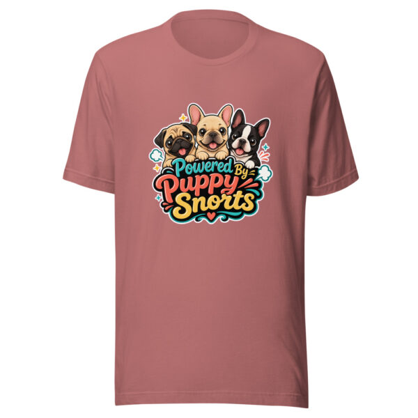 Powered By Puppy Snorts Graphic Tee mockup 6 Powered By Puppy Snorts Graphic Tee mockup 6