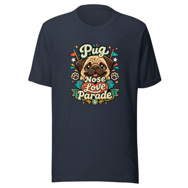 Pug Nose Love Parade Graphic Tee mockup 7 Pug Nose Love Parade Graphic Tee mockup 7