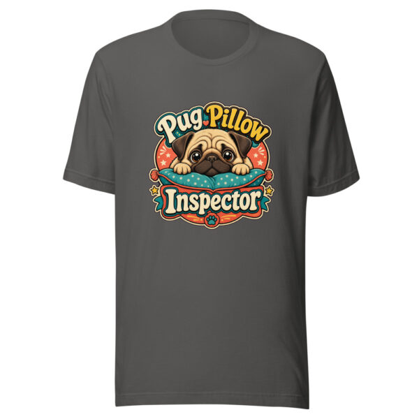Pug Pillow Inspector Graphic Tee mockup 5 Pug Pillow Inspector Graphic Tee mockup 5