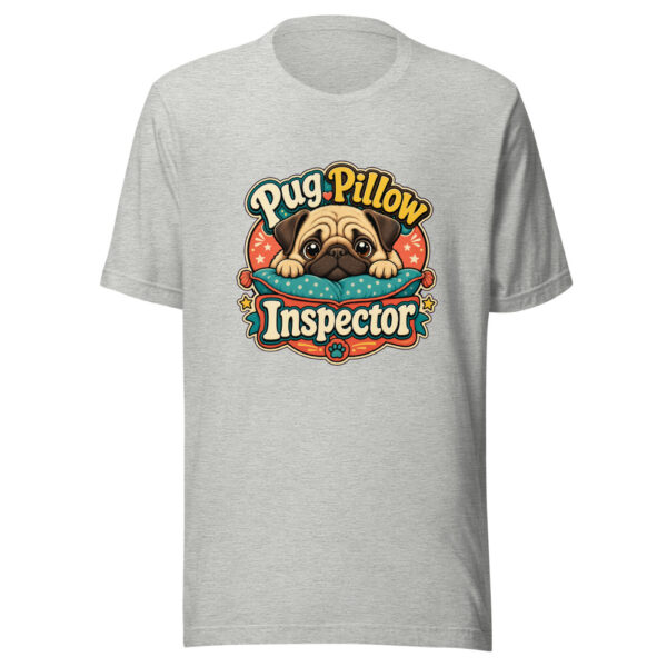 Pug Pillow Inspector Graphic Tee mockup 6 Pug Pillow Inspector Graphic Tee mockup 6