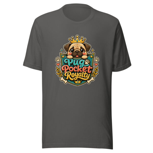 Pug Pocket Royalty Graphic Tee mockup 1 Pug Pocket Royalty Graphic Tee front view