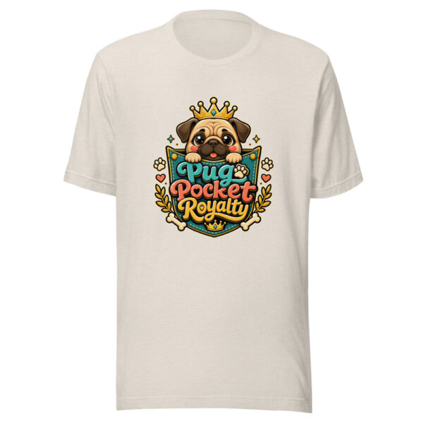 Pug Pocket Royalty Graphic Tee mockup 8 Pug Pocket Royalty Graphic Tee mockup 8