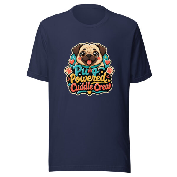 pug-powered-cuddle-crew-evergreen-shirt-design-manual-pug-powered-cuddle-mockup-2 Pug Powered Cuddle Crew Graphic Tee