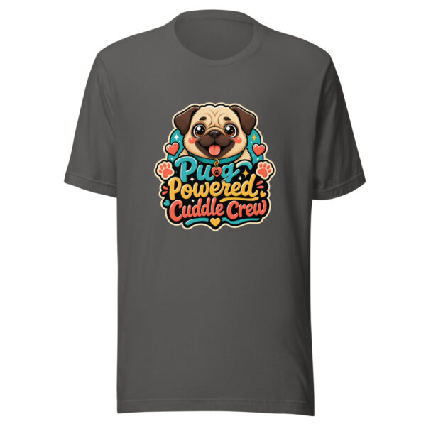 pug-powered-cuddle-crew-evergreen-shirt-design-manual-pug-powered-cuddle-mockup-3 Pug Powered Cuddle Crew Graphic Tee