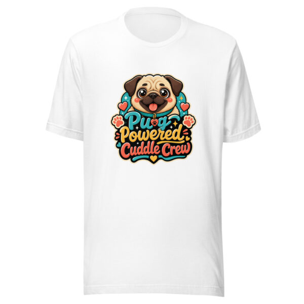 pug-powered-cuddle-crew-evergreen-shirt-design-manual-pug-powered-cuddle-mockup-5 Pug Powered Cuddle Crew Graphic Tee