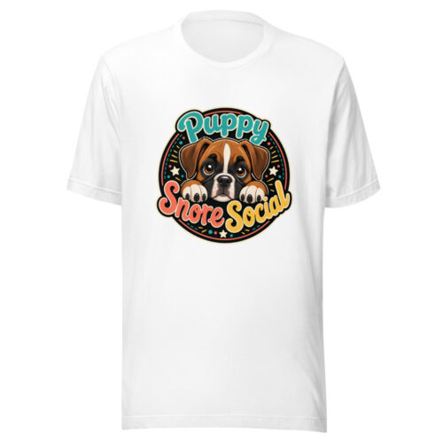 Puppy Snore Social Graphic Tee mockup 1 Puppy Snore Social Graphic Tee front view