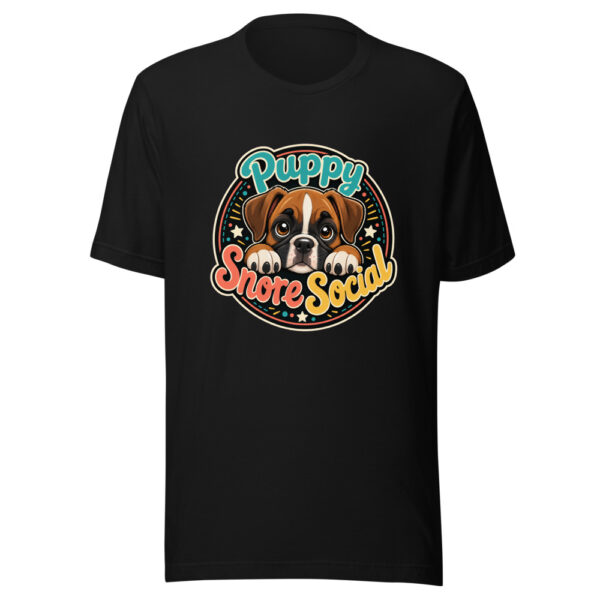 Puppy Snore Social Graphic Tee mockup 1 Puppy Snore Social Graphic Tee front view