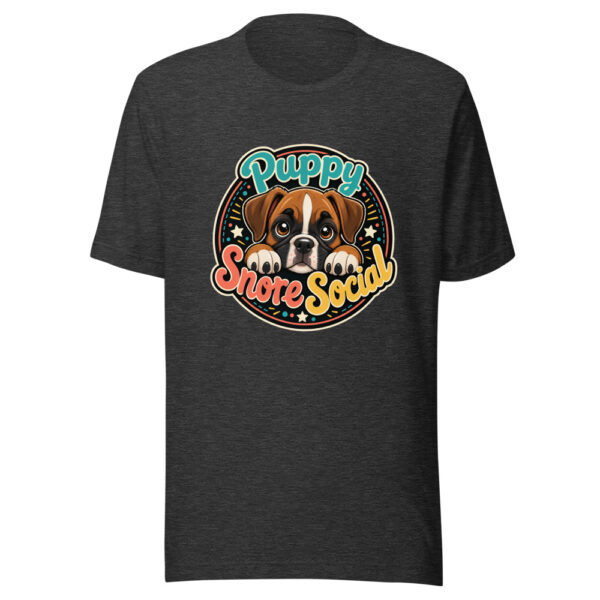Puppy Snore Social Graphic Tee mockup 6