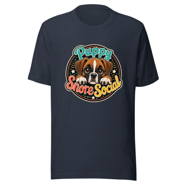 Puppy Snore Social Graphic Tee mockup 7
