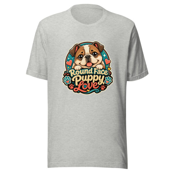 Round Face Puppy Love Graphic Tee mockup 1 Round Face Puppy Love Graphic Tee front view