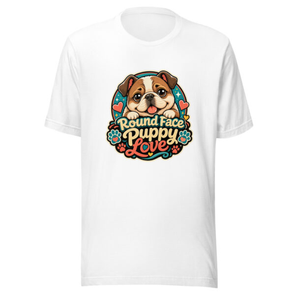 Round Face Puppy Love Graphic Tee mockup 3 Round Face Puppy Love Graphic Tee mockup 3
