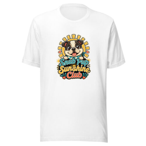 Snub Pup Sunshine Club Graphic Tee mockup 1 Snub Pup Sunshine Club Graphic Tee front view