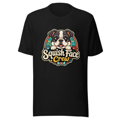 Squish Face Crew Graphic Tee mockup 1 Squish Face Crew Graphic Tee front view
