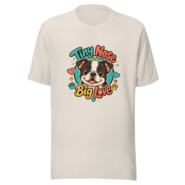 Tiny Nose Big Love Graphic Tee mockup 8