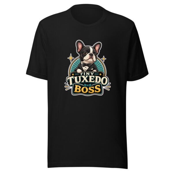 TINY TUXEDO BOSS Heartbeat-20260614-snubby-puppy-codex Graphic Tee mockup 1 TINY TUXEDO BOSS Heartbeat-20260614-snubby-puppy-codex Graphic Tee front view