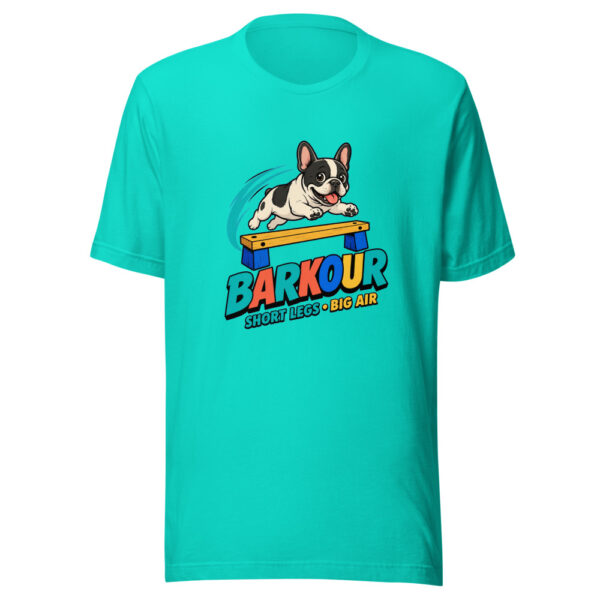 Barkour — Short Legs, Big Air Barkour-big-air Graphic Tee front view