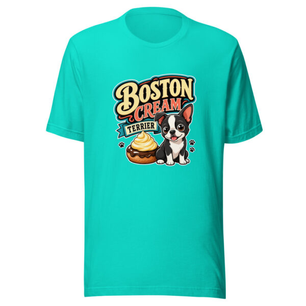 Boston Cream Terrier Graphic Tee mockup 4 Boston Cream Terrier Graphic Tee mockup 4