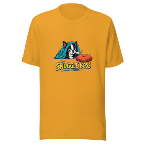 Boston Snuggle Boss Boston-snuggle-boss-comic Graphic Tee front view