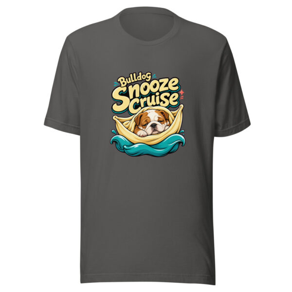 Bulldog Snooze Cruise Graphic Tee mockup 10