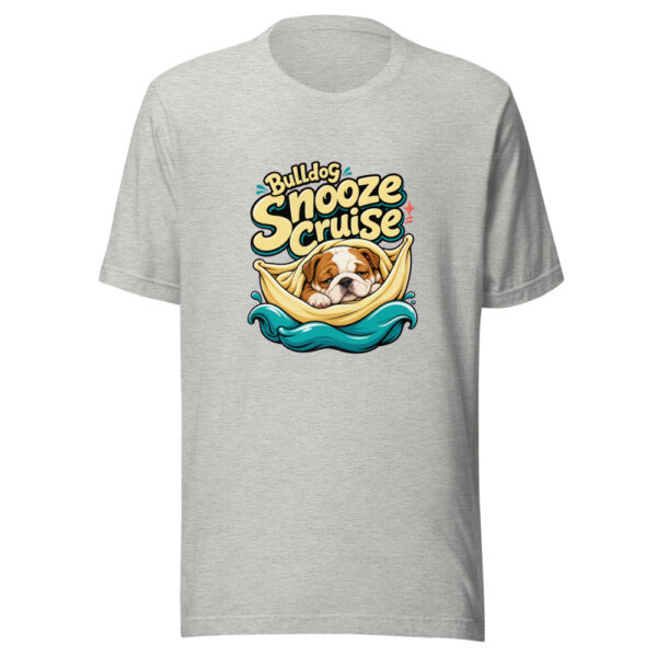 Bulldog Snooze Cruise Graphic Tee mockup 11