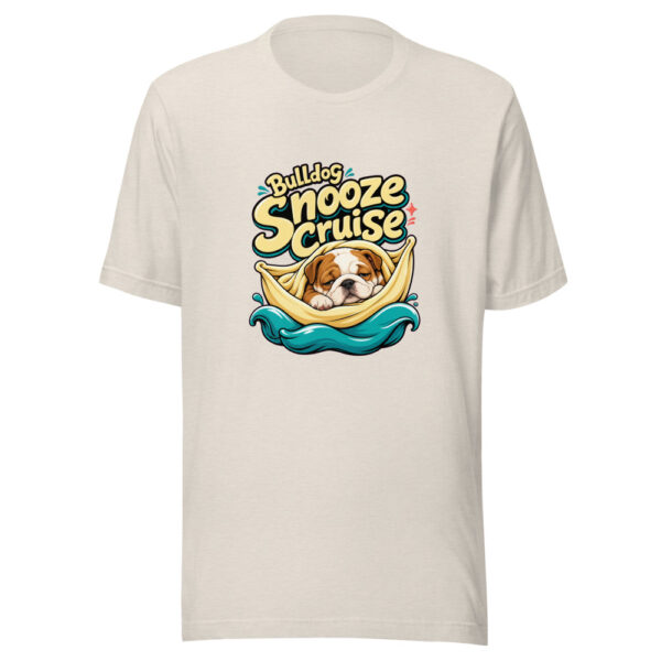 Bulldog Snooze Cruise Graphic Tee mockup 14