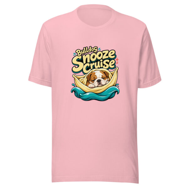 Bulldog Snooze Cruise Graphic Tee mockup 18