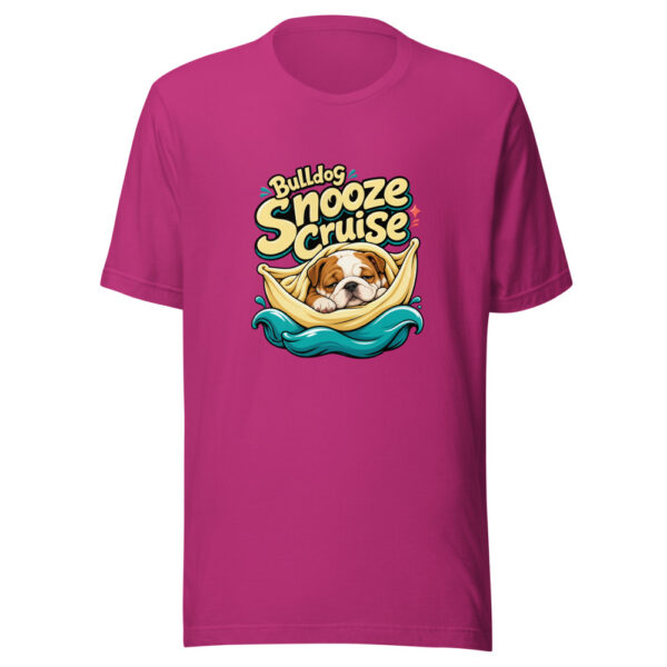 Bulldog Snooze Cruise Graphic Tee mockup 4