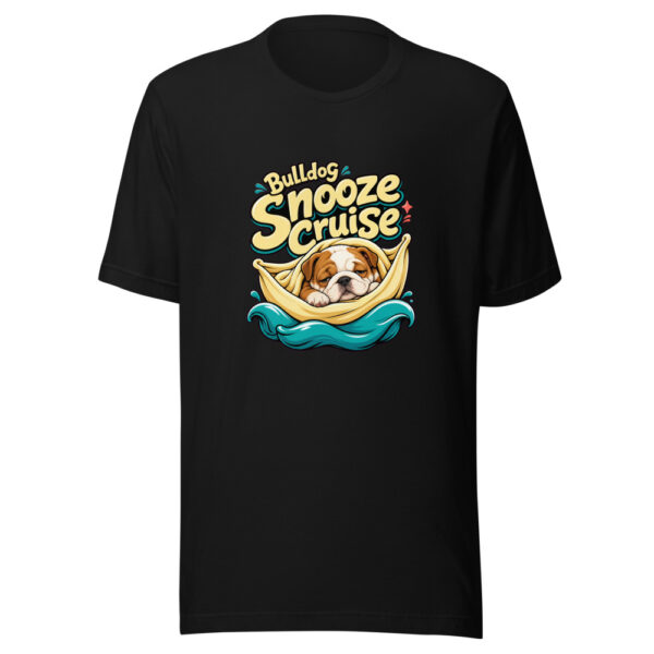 Bulldog Snooze Cruise Graphic Tee mockup 7