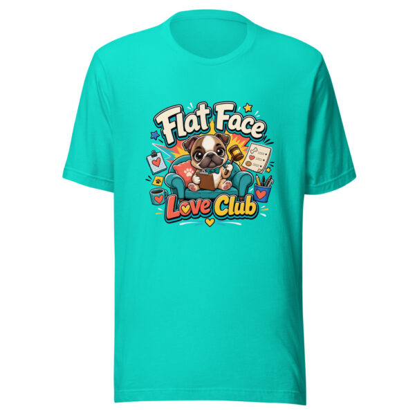 Flat Face Love Club Graphic Tee mockup 3