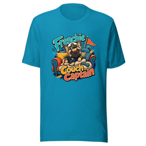 Frenchie Couch Captain Graphic Tee mockup 2 Frenchie Couch Captain Graphic Tee mockup 2