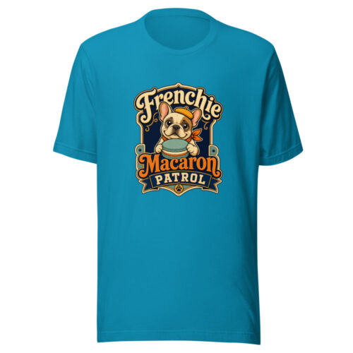 Frenchie Macaron Patrol Graphic Tee mockup 1 Frenchie Macaron Patrol Graphic Tee front view