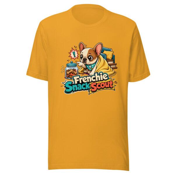 Frenchie Snack Scout Graphic Tee mockup 3 Frenchie Snack Scout Graphic Tee mockup 3