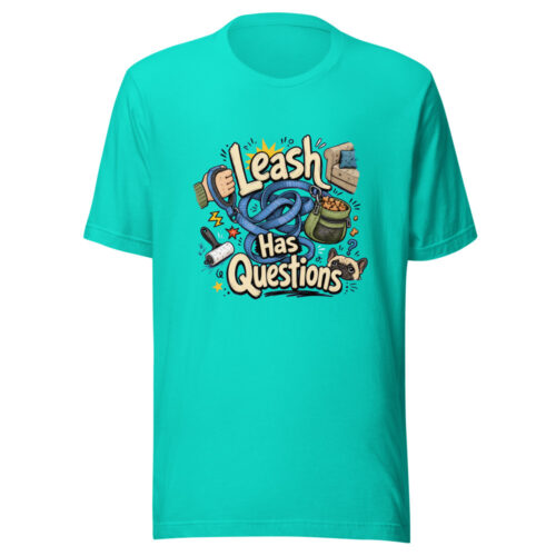 Leash Has Questions Graphic Tee mockup 1 Leash Has Questions Graphic Tee front view