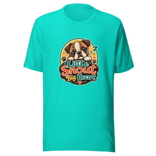 Little Snout Big Heart Graphic Tee mockup 3
