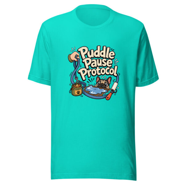 Puddle Pause Protocol Graphic Tee mockup 1 Puddle Pause Protocol Graphic Tee front view