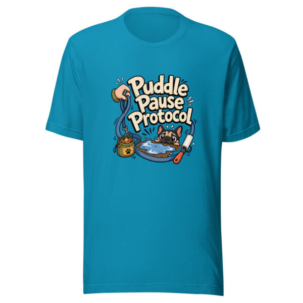 Puddle Pause Protocol Graphic Tee mockup 2 Puddle Pause Protocol Graphic Tee mockup 2