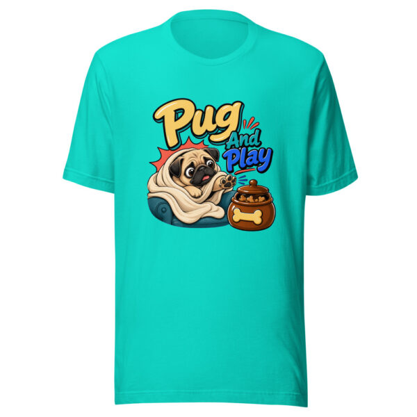 Pug And Play Graphic Tee mockup 1 Pug And Play Graphic Tee front view