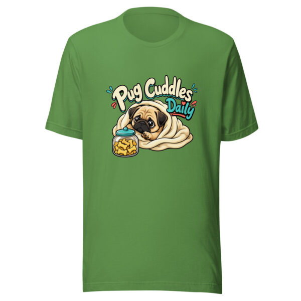 Pug Cuddles Daily Graphic Tee mockup 16