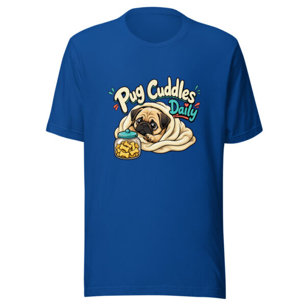 Pug Cuddles Daily Graphic Tee mockup 20