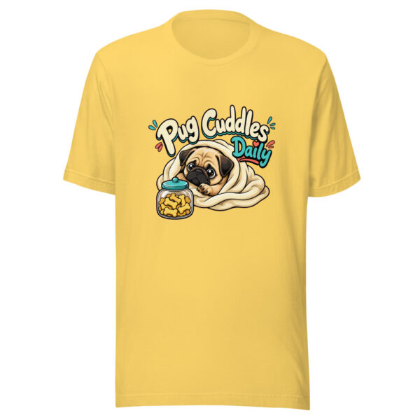 Pug Cuddles Daily Graphic Tee mockup 21