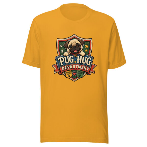 Pug Hug Department Graphic Tee front view