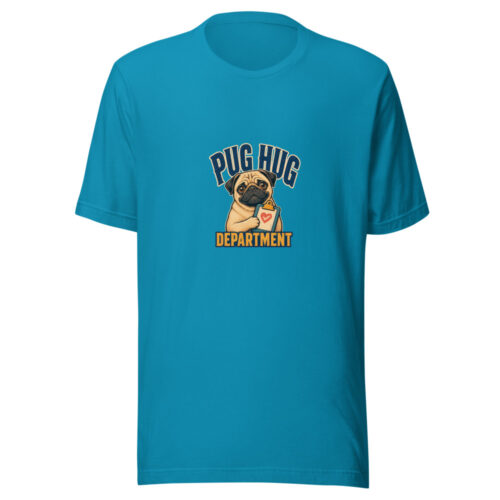 Pug Hug Department Pug-hug-department-vintage-patch Graphic Tee front view
