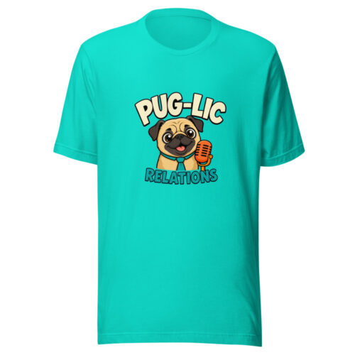 Pug-lic Relations Pug-lic-relations Graphic Tee front view