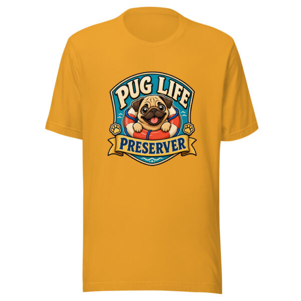 Pug Life Preserver Graphic Tee mockup 1 Pug Life Preserver Graphic Tee front view