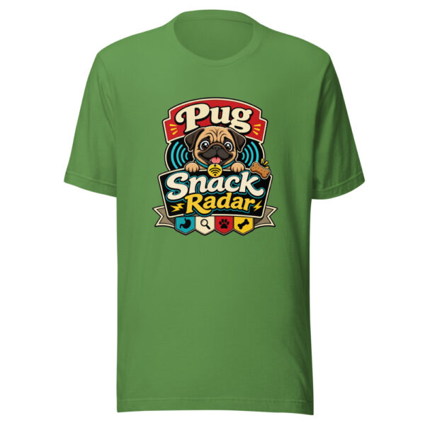 Pug Snack Radar Graphic Tee mockup 16