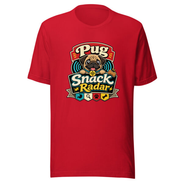Pug Snack Radar Graphic Tee mockup 19
