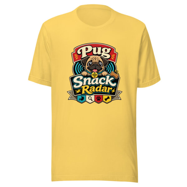 Pug Snack Radar Graphic Tee mockup 21
