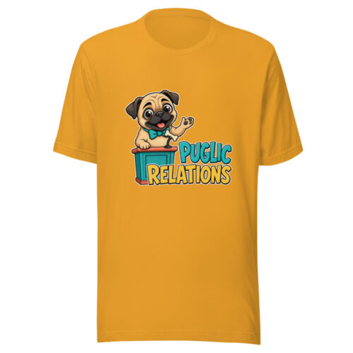 Puglic Relations Graphic Tee mockup 1 Puglic Relations Graphic Tee front view